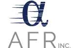 AFR Inc. Logo in Blue and Gray Color